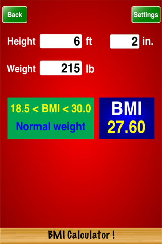 BMI Calculator ! screenshot 3