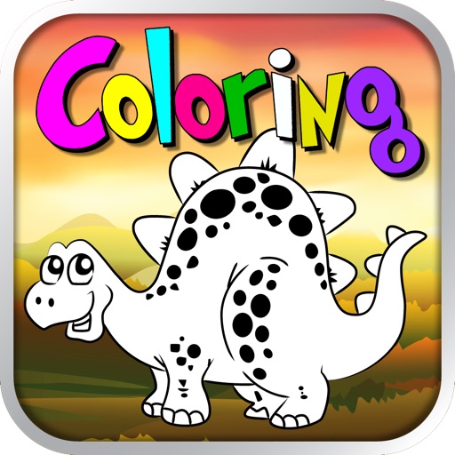 Dinoworld Coloring Book iOS App