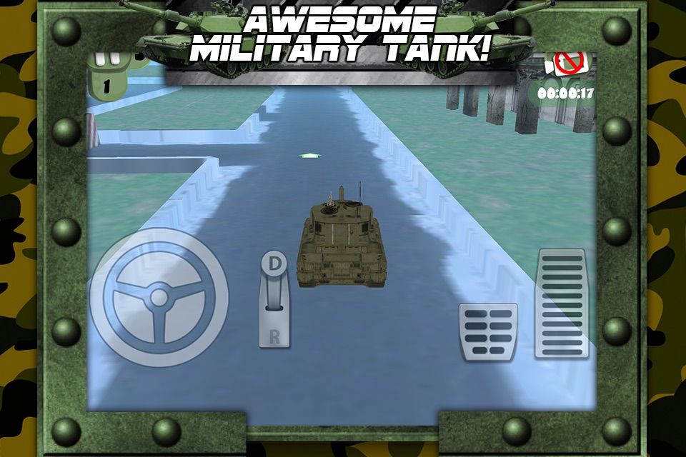 3D Army Tank Parking Game with Addicting Driving and Racing Challenge Games FREE screenshot 3