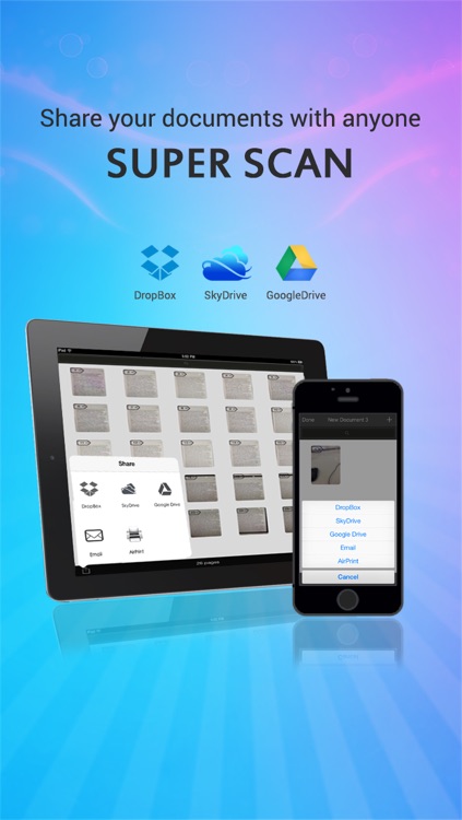 Super Scan - the ultimate scanner with ocr, filtering, organizing and sharing of your documents