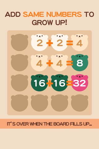 2048 BEAR  - Cute & addictive Free puzzle game screenshot 3