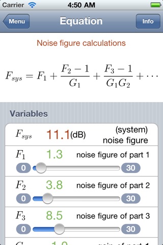 WCET Wireless Equations screenshot 2