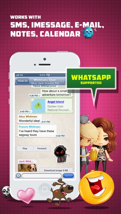 Whatsicons - Emoji Stickers, Emoticons, Text Pics for Whatsapp & Text Messaging screenshot-3