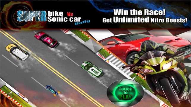 Superbike Vs Super Sonic Cars FREE : Tough Asphalt Track Mot(圖3)-速報App