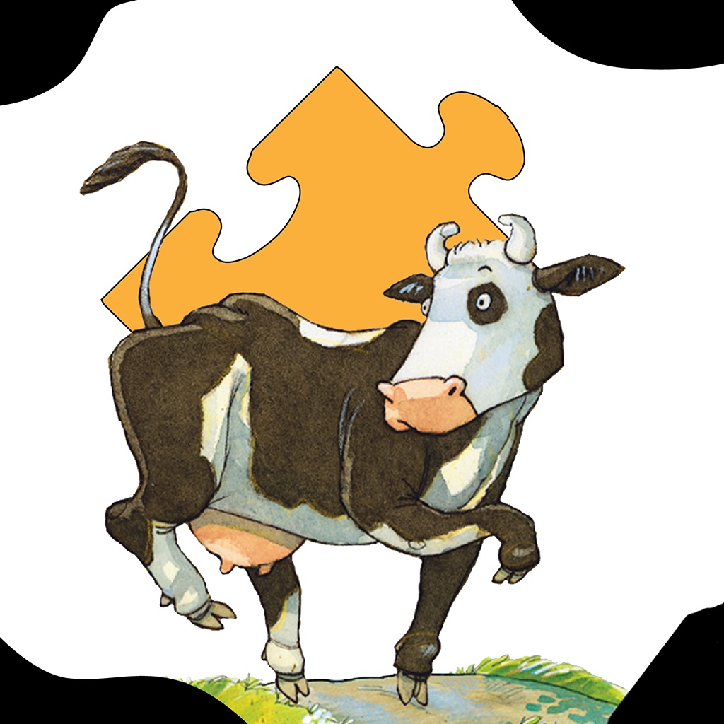 Лизелотта. Пазлы.  Рождественская игра-головоломка для детей по серии книг о корове Лизелотте в иллюстрациях А. Штефенсмайера.