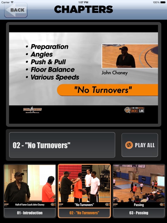 " No Turnovers " : A Championship Coaching Philosophy - With Coach John Chaney- Full Court Basketball Training Instruction - XL