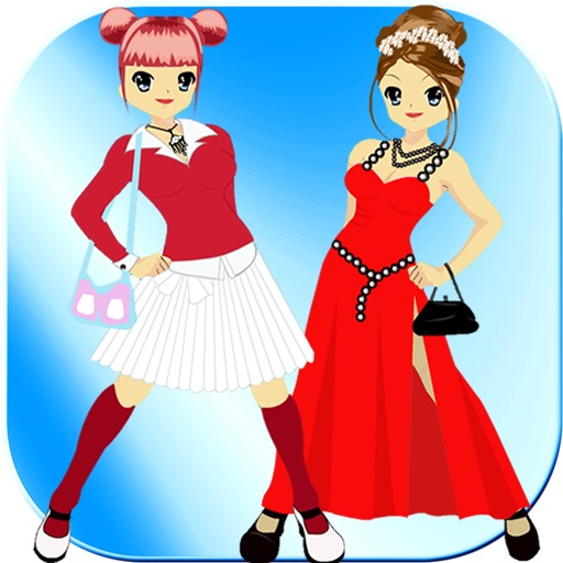 Little Girl Dress Up Game Icon