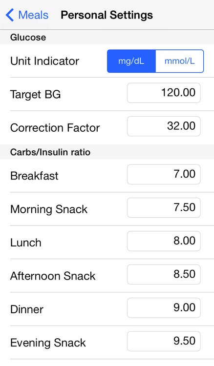 Diabetes Personal Calculator screenshot-4