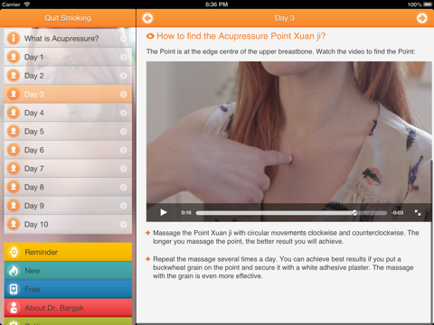 Stop Smoking Instantly With Chinese Massage Points - FREE Acupressure Trainer screenshot