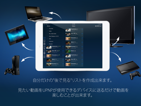 MCPlayer HD Pro wireless video player for iPad to play videos without copying screenshot 3