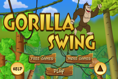 Gorilla King Jungle Swing Free - Fun Physics Game screenshot 4
