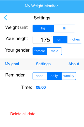 My Weight Monitor screenshot 2