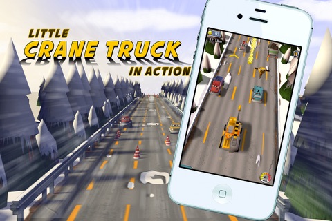 Little Crane Truck in Action Gold: 3D Fun Cartoonish Driving Adventure for Kids with Cute Graphics screenshot 3