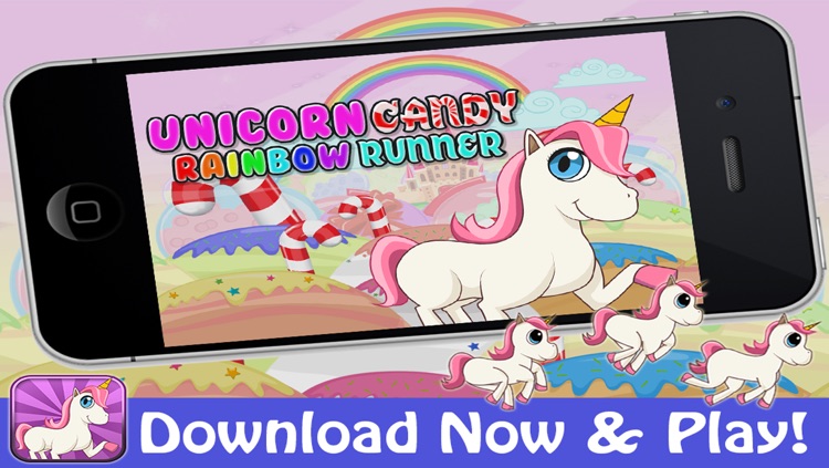 Unicorn Candy Rainbow Runner - Fun Running Game for Girls Free screenshot-4