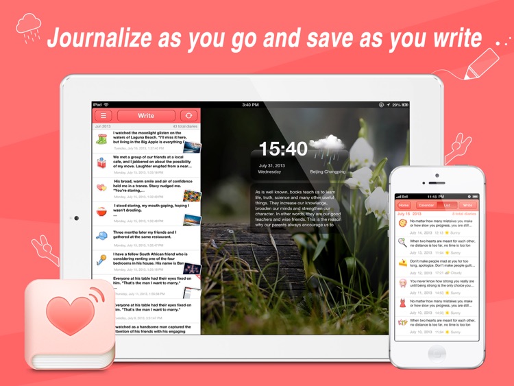 Journie - Diary - HD/Journal to Keep Note of Your Precious Moments and Days