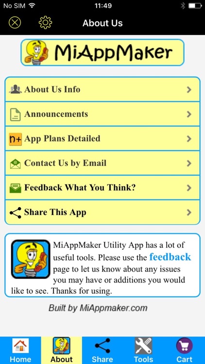 MiAppMaker11 Utility App