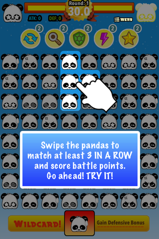Panda Kung Fu Fighting: Cute Multiplayer Match 3 Game for Boys & Girls screenshot 4