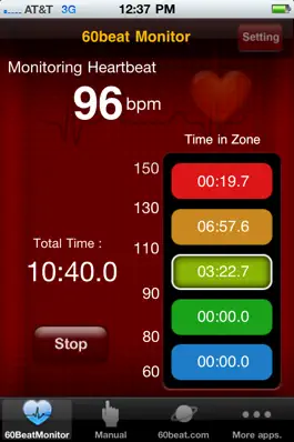 Game screenshot 60beat Heart Rate Monitor apk