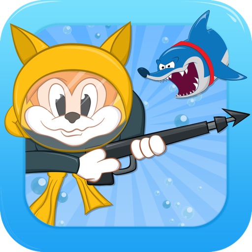 Water Cat vs Hungry Shark - Fun Underwater Game for boys and girls Icon