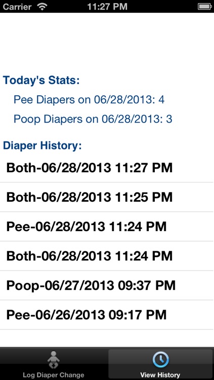 Diaper Log