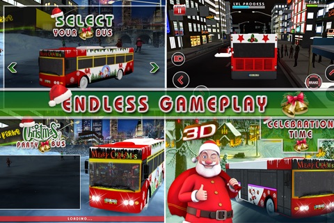 Christmas Party Bus Simulator 2016 – 3D City Bus Driver Simulation Game screenshot 3