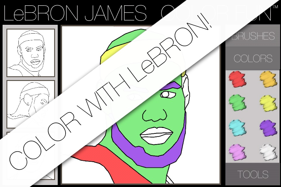 Color Fun — LeBron James Edition — A Coloring Game screenshot 2