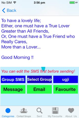 Greeting message(group message, text SMS) screenshot 2