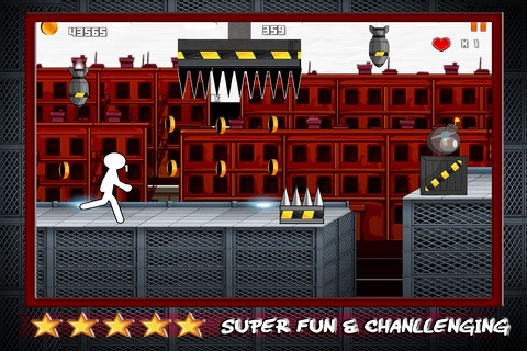 Deadly Stickman Run : Rooftop Escape Running Free screenshot 3