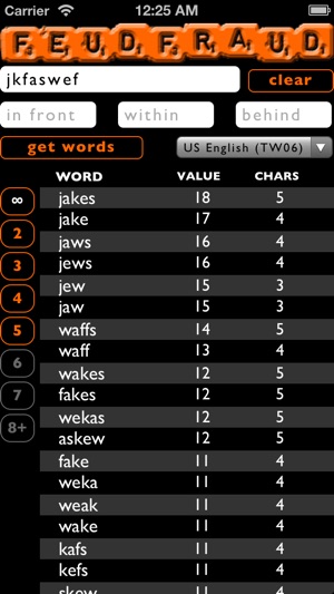 Feudfraud - Wordfeud Helper & Word Finder(圖1)-速報App