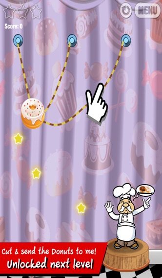 CUT THE DONUTS YUMMY : SLICE ROPE TO BAKE BAKERY COOKING CHEF 1.3 IOS