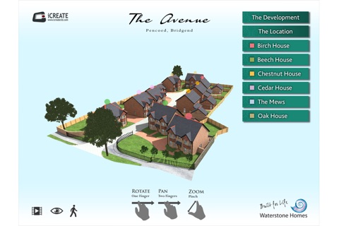 The Avenue, Waterstone Homes, 3D Interactive App screenshot 2