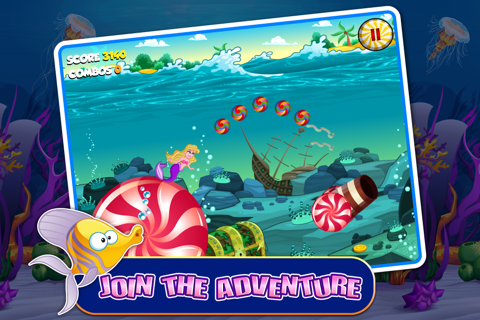 Mermaid Jump World – Swimming and Grabbing Gadgets Under the Sea FREE screenshot 2
