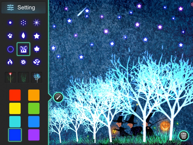 Glow Doodle !! - Paint, Draw and Sketch with Sparkle Glowing Particles screenshot-3