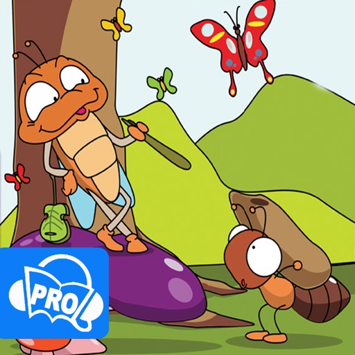 THE ANT AND THE GRASSHOPPER - Pro - Children's stories, folktales, fairy tales and fables. icon