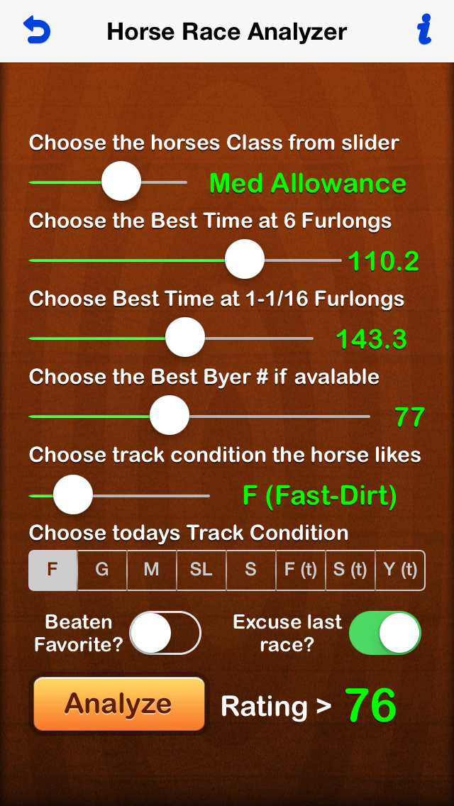 Horse Analyzer screenshot