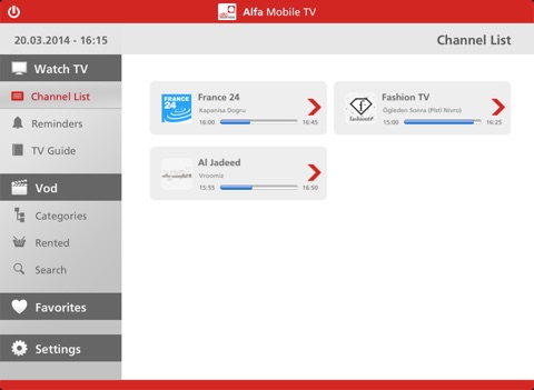 Alfa Mobile TV Tablet screenshot 3