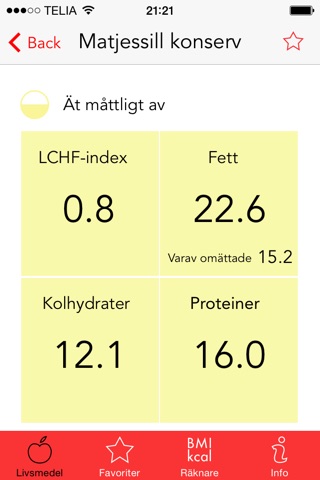 LCHF tabellen screenshot 3