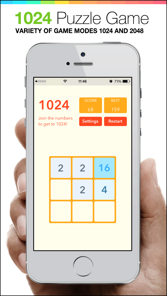 How to cancel & delete 1024 Puzzle Game - mobile logic Game - join the numbers from iphone & ipad 3