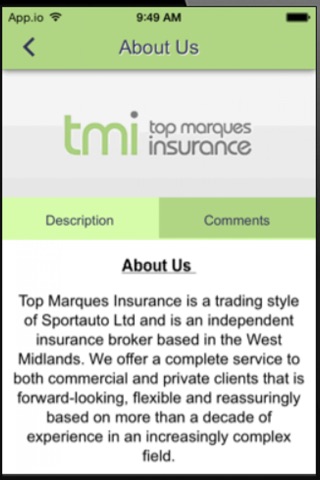 Top Marques Insurance screenshot 2