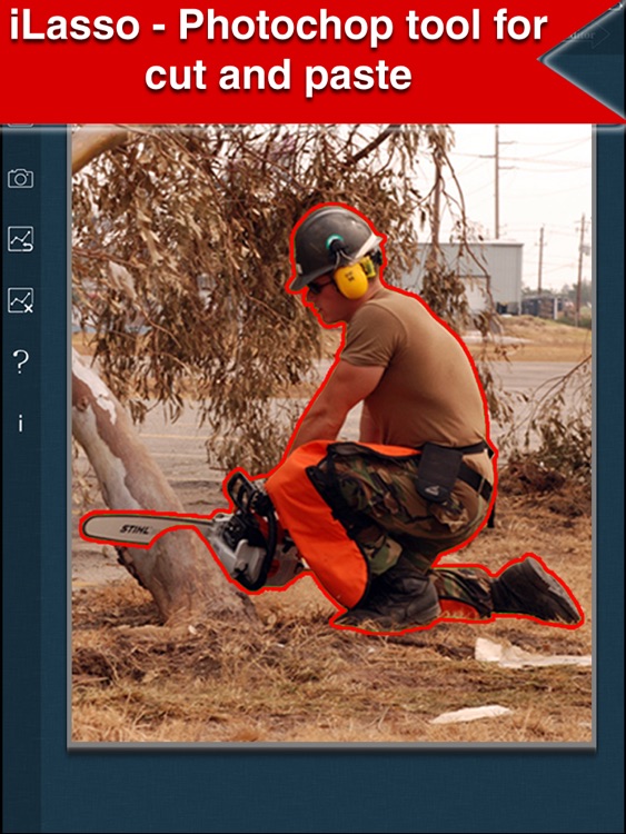 iLasso HD - Lasso tool to cut or chop portions of images and adjust or remove background