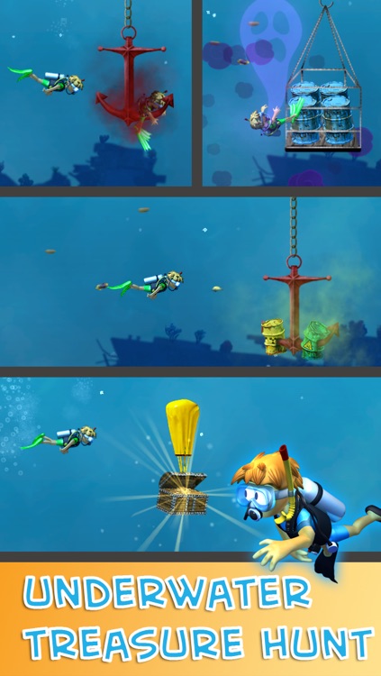 DiveMaster - Underwater Scuba Diver Treasure Race game with sharks and dolphins