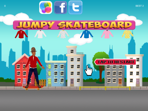 Jumpy Happy Skateboard - Jump, Move, Jack, Stack Your Paper and Make it Rainのおすすめ画像1