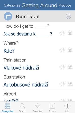 Czech Pretati - Translate, Learn and Speak Czech with Video Phrasebook screenshot 2