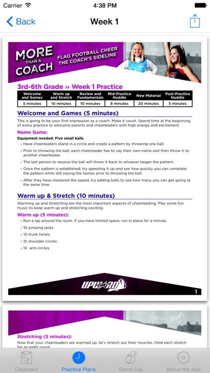 Upward Cheerleading Coach