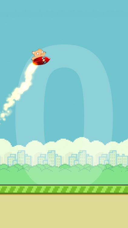 Flappy Rocket Cat - he's got a rocket to go after the bird!