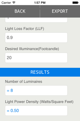 Light Calc Pro: Lighting Calculator for Lighting Designers screenshot 2