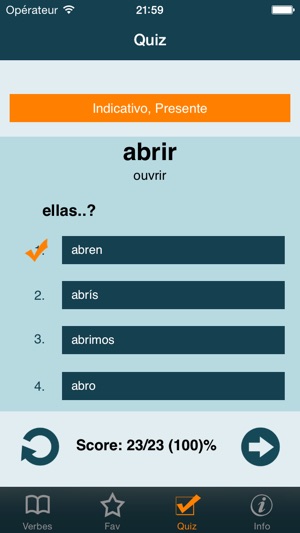 Verbes Espagnol Dans L App Store
