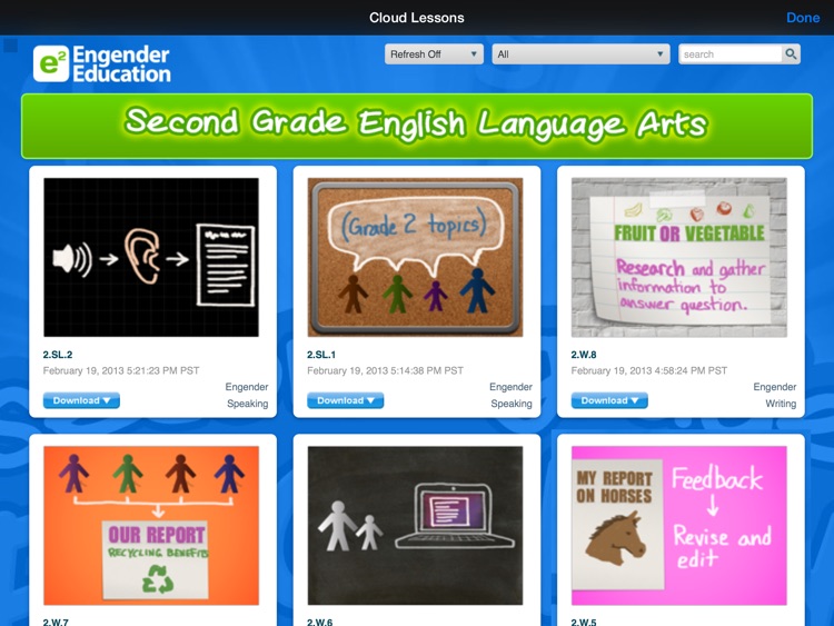 English Second Grade - Common Core Curriculum Builder and Lesson Designer for Teachers and Parents