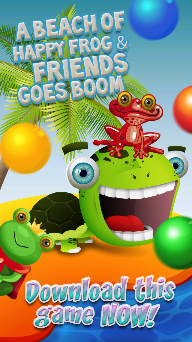 A Beach of Happy Frog & Friends Goes Boom FREE 1.0 IOS -