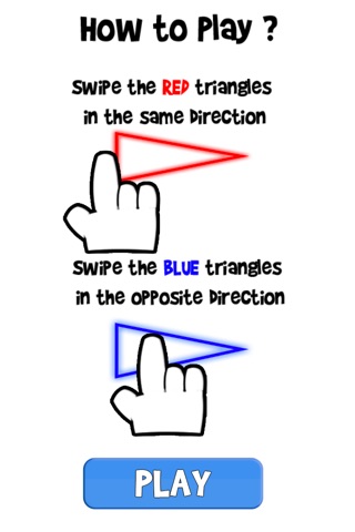 Swipe The Pointer - Lightning Triangles of Red & Blue screenshot 2